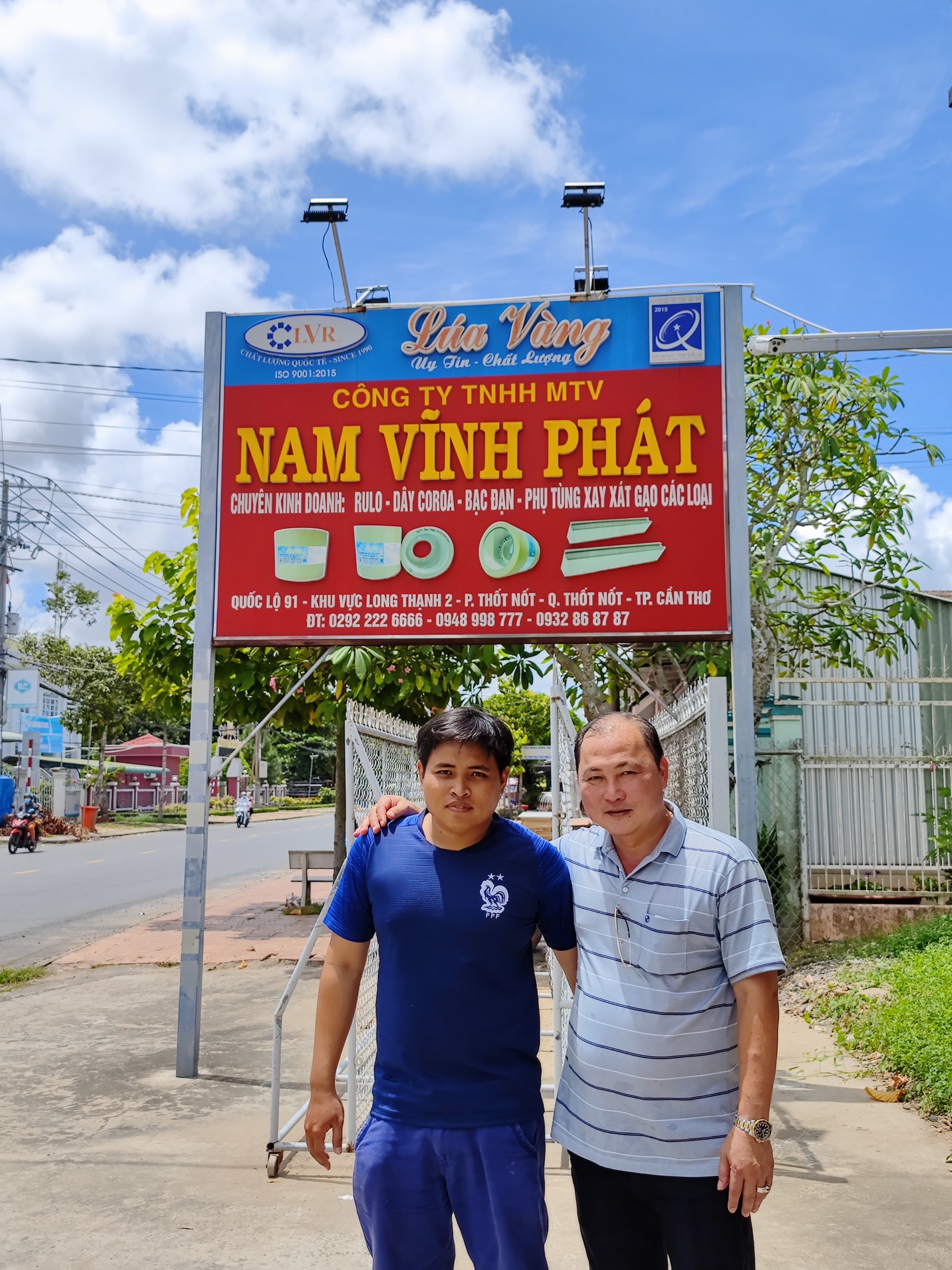 Đại Lý Nam Vĩnh Phát tại Thốt Nốt - Cần Thơ chuyên kinh doanh rulo phụ tùng cho nhà máy xay xát lúa gạo các loại